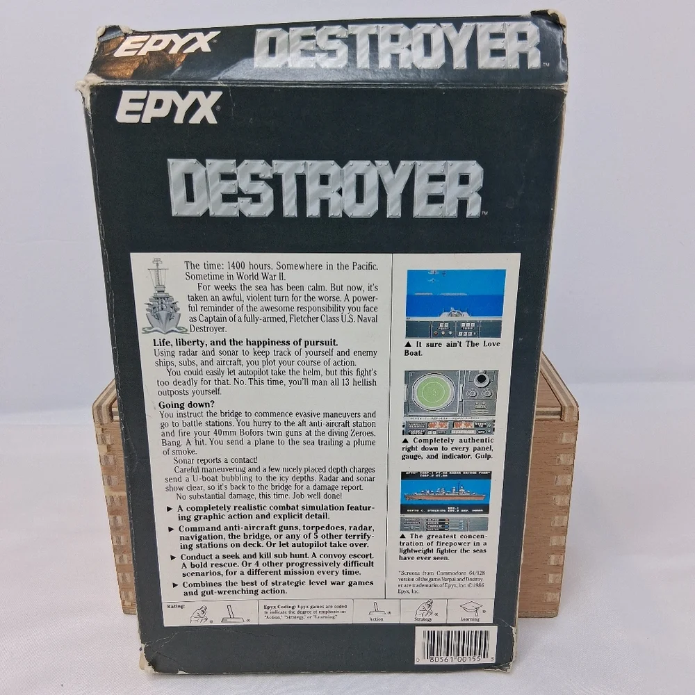 Commodore C64 128 Destroyer By EPYX Computer Game Diskette #14707D 1986